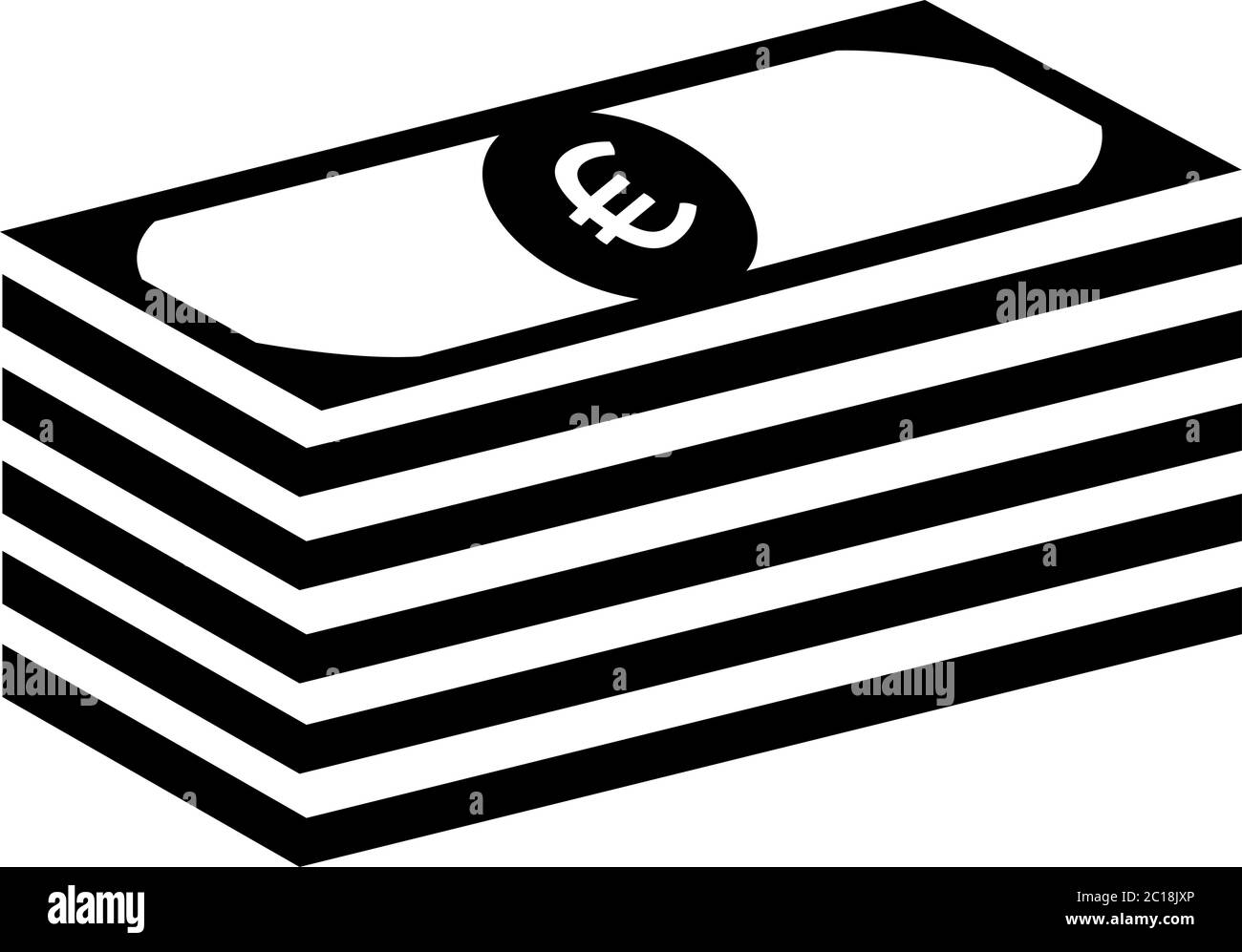 Money Icon In Flat Style Vector For App, UI, Websites. Black Finance ...
