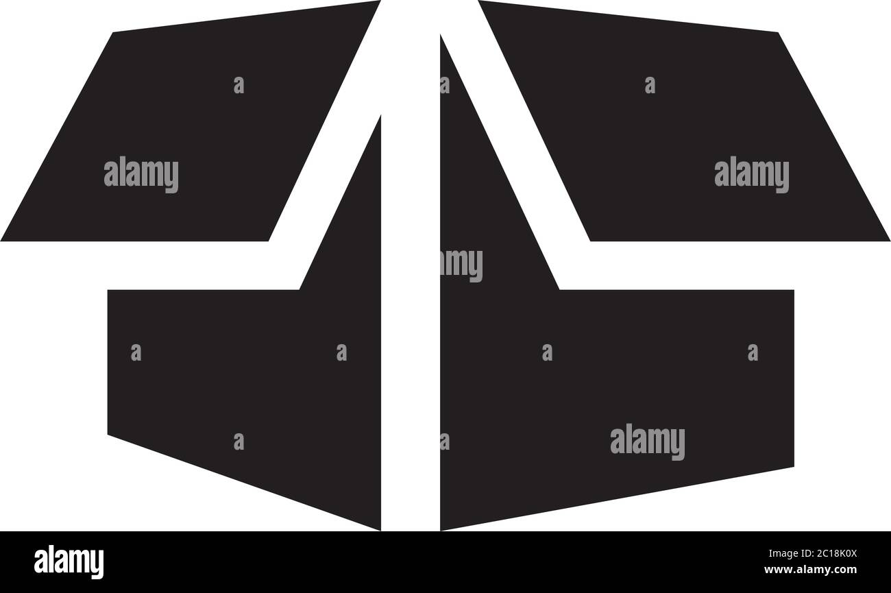 Open Box Icon In Flat Style Vector For Apps, UI, Websites. Black Icon ...