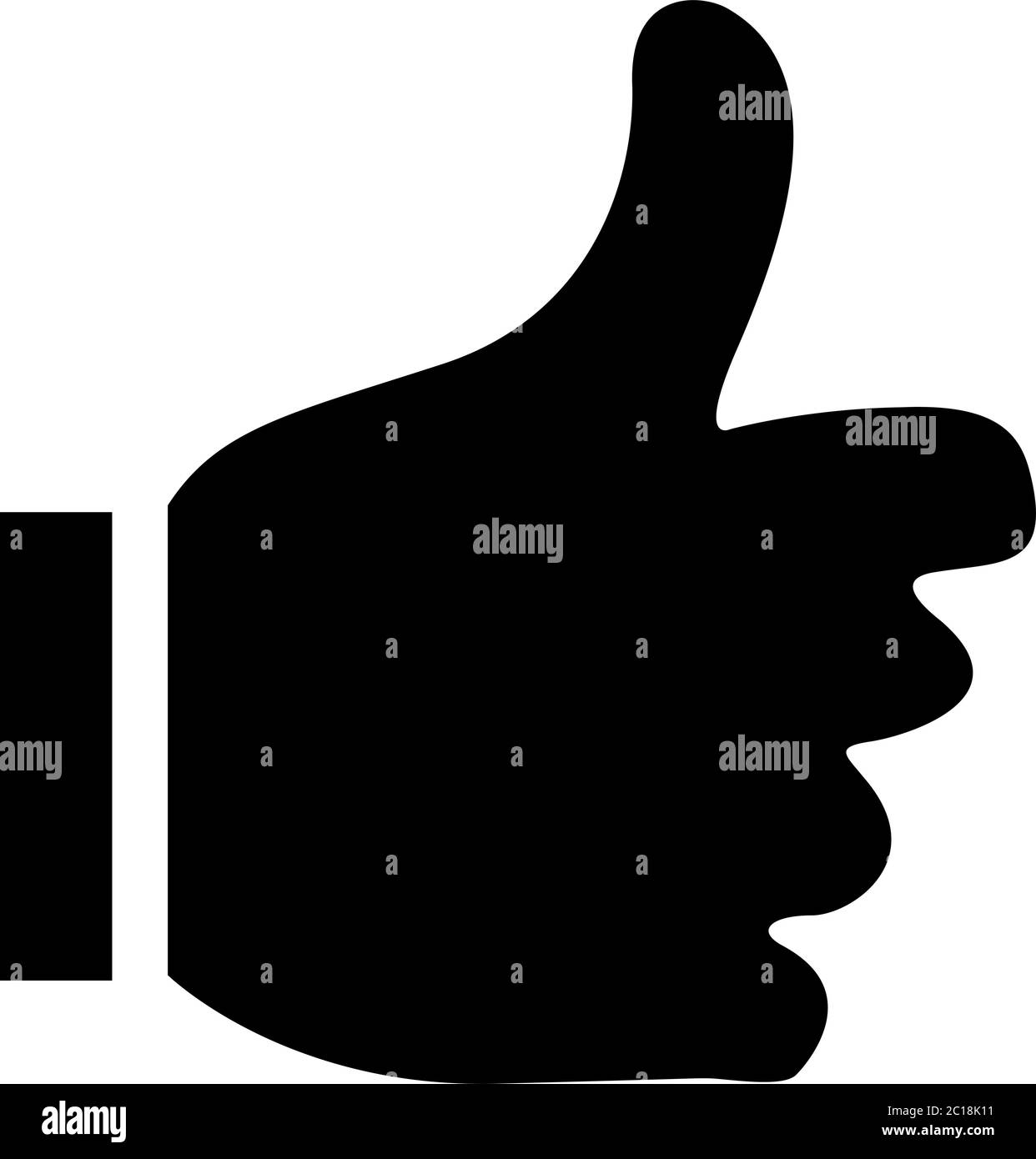 Thumbs up Icon In Flat Style Vector For App, UI, Websites. Black Like ...