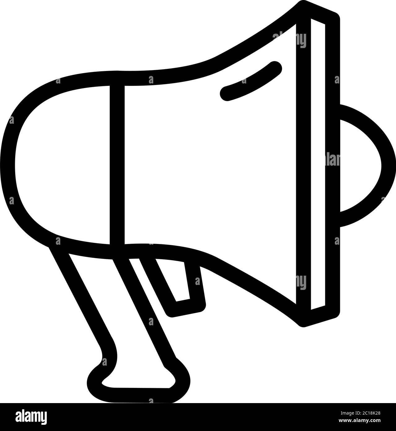 Megaphone Line Icon In Flat Style Vector For App, UI, Websites ...