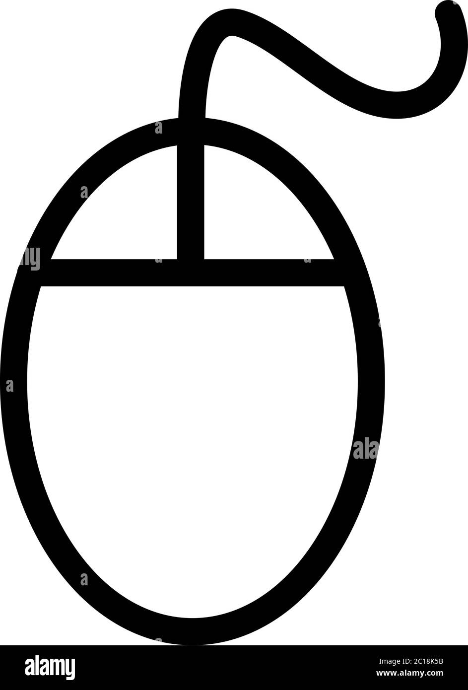 Mouse Line Icon In Flat Style Vector For App, UI, Websites. Black Icon ...