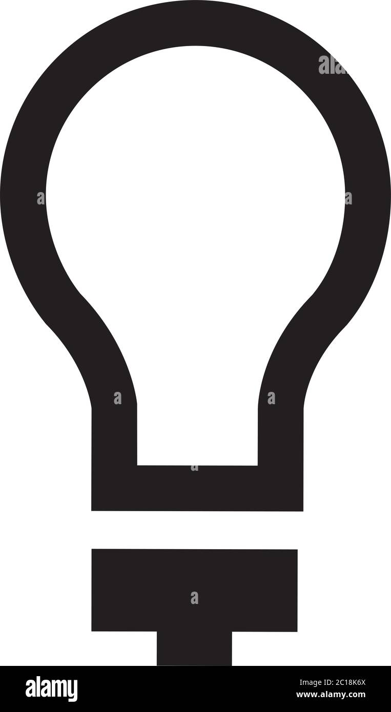 Light Bulb Icon In Flat Style Vector For App, UI, Websites. Black Icon ...