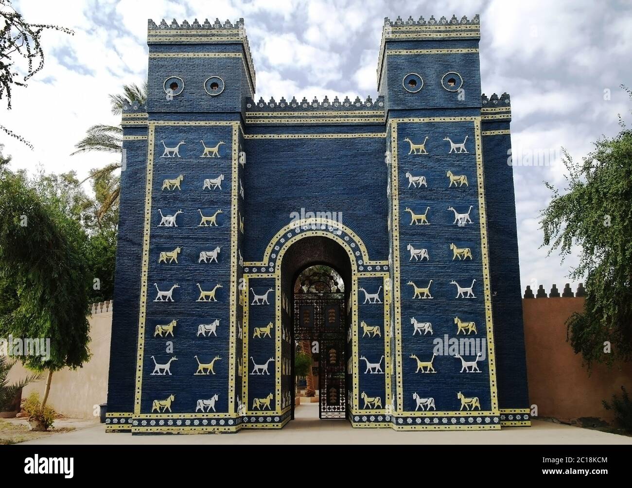 Ishtar gates in Babylon Stock Photo