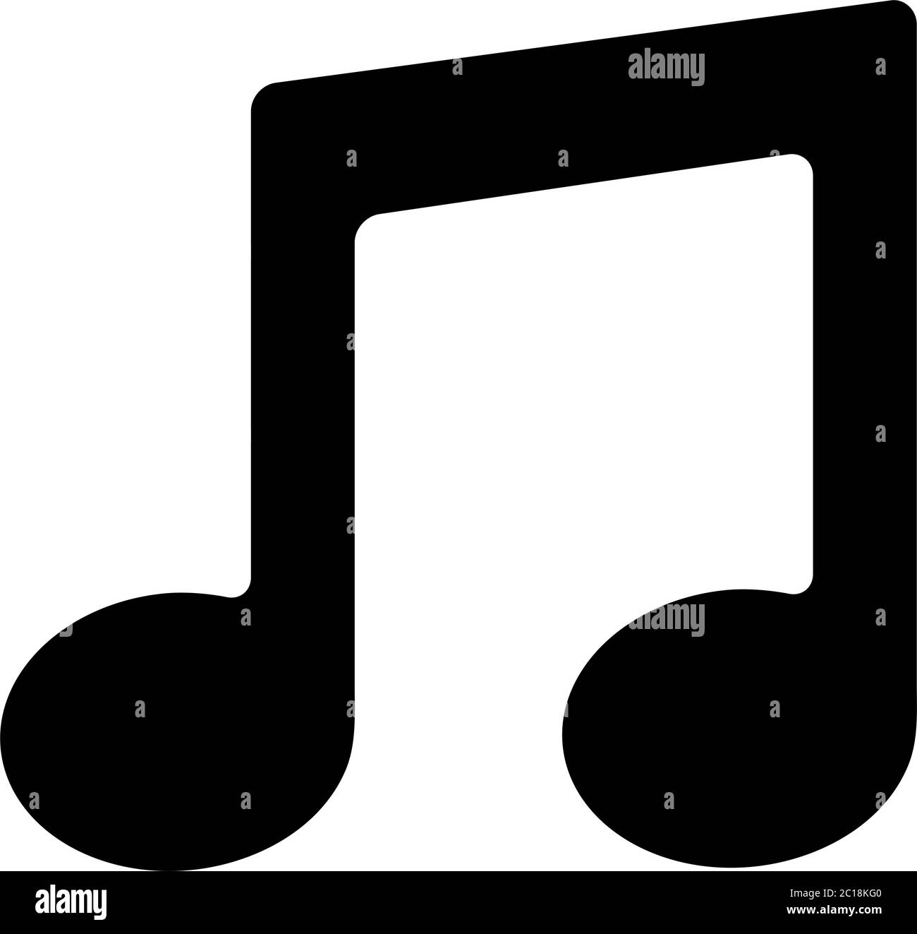 Music Note Icon In Flat Style Vector For App, UI, Websites. Black Icon ...