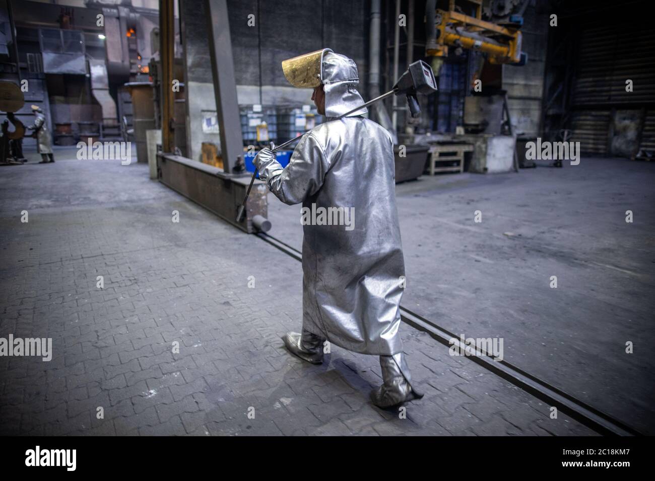 Torgelow Germany 05th June 2020 A Worker With Protective