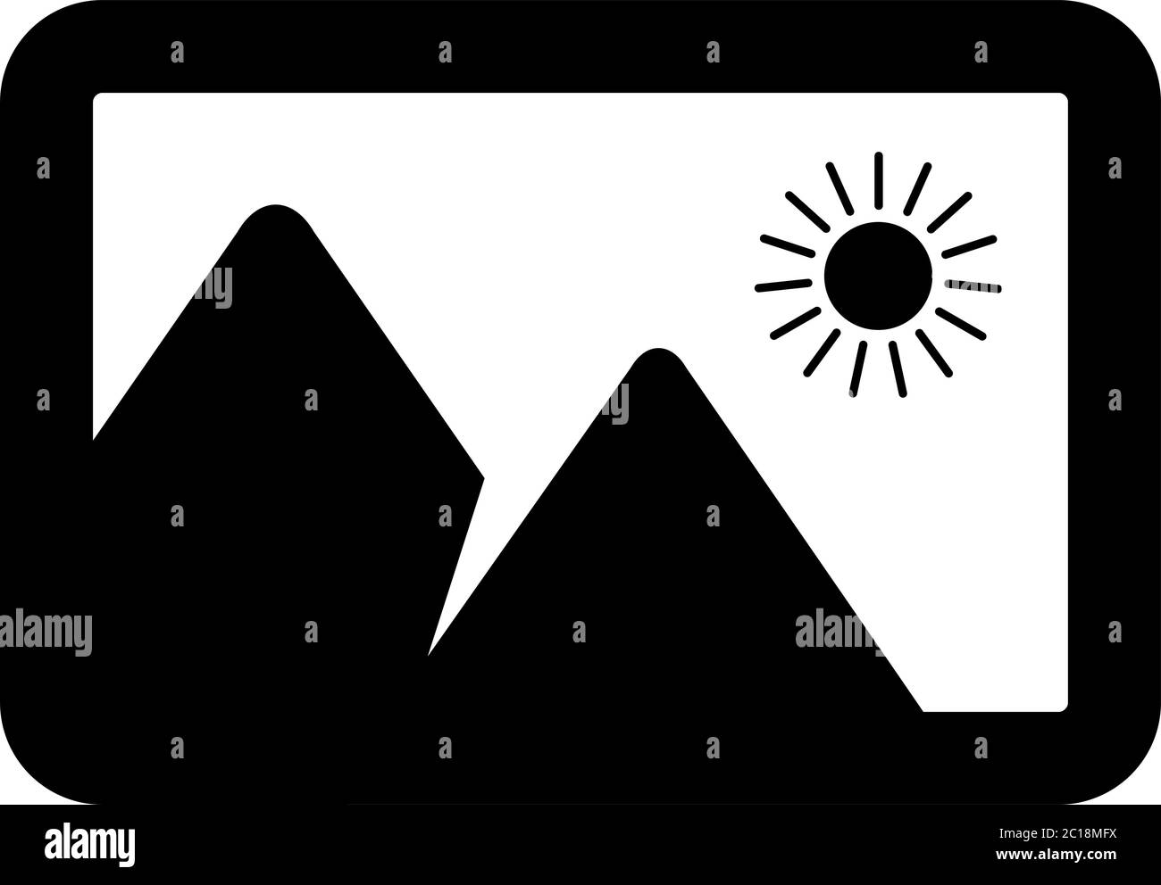 Photo Icon In Flat Style Vector For Apps, UI, Websites. Black Icon ...