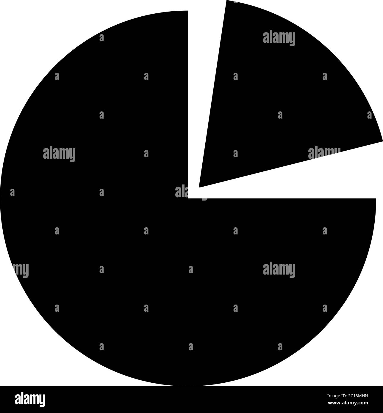 Pie Chart Icon In Flat Style Vector For Apps, UI, Websites. Black Icon ...