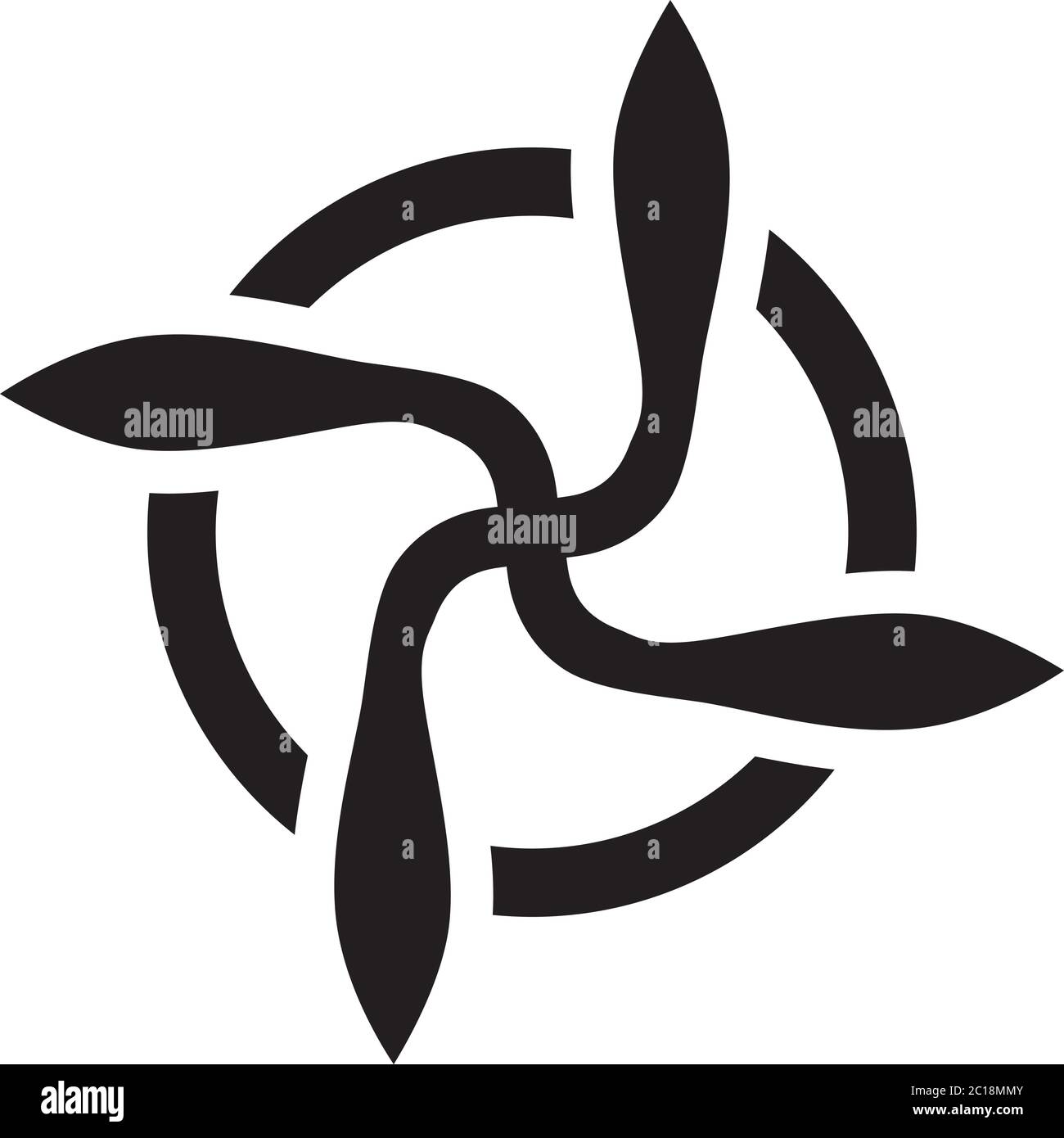 Propeller Icon In Flat Style Vector For Apps, UI, Websites. Black Icon ...