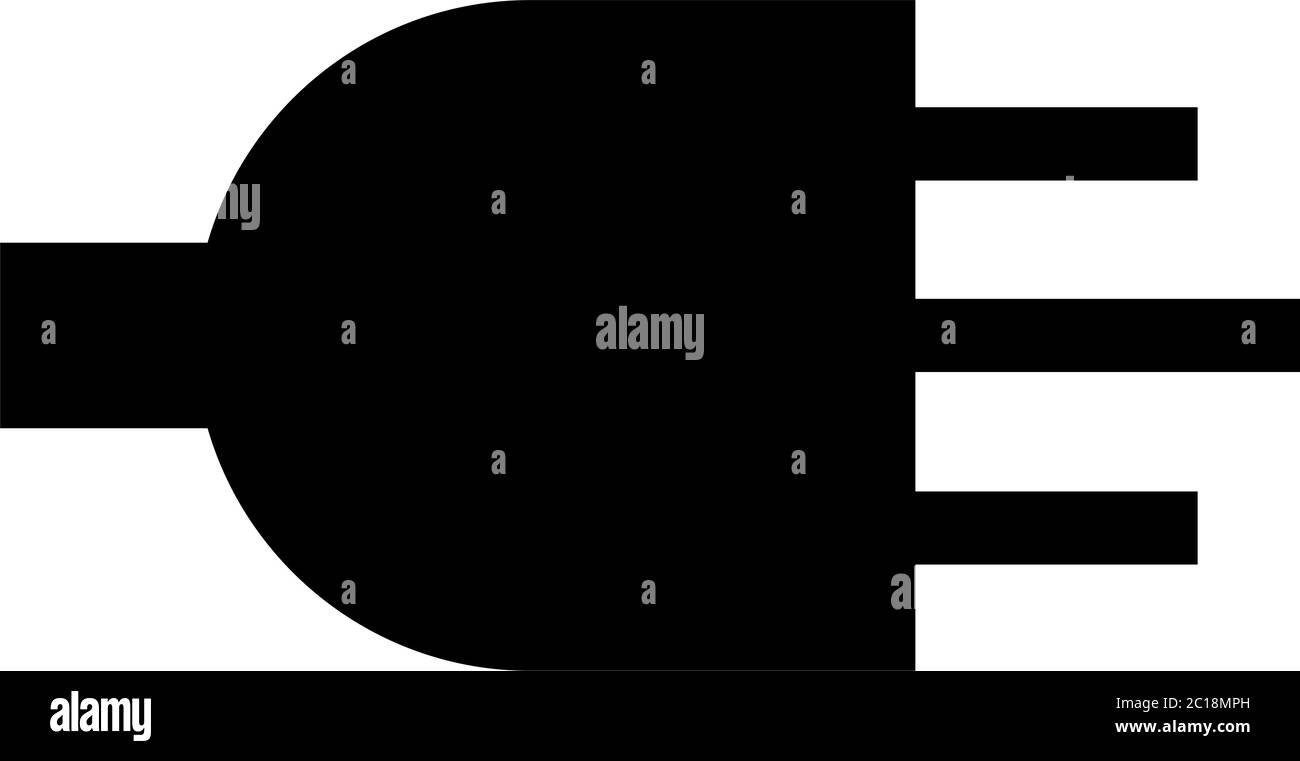 Plug Icon In Flat Style Vector For Apps, UI, Websites. Black Icon ...