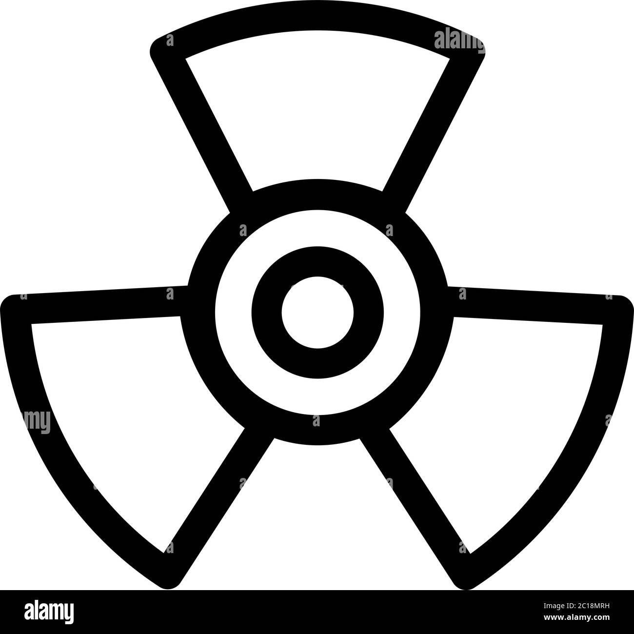 Propeller Line Icon In Flat Style Vector For Apps, UI, Websites. Black ...