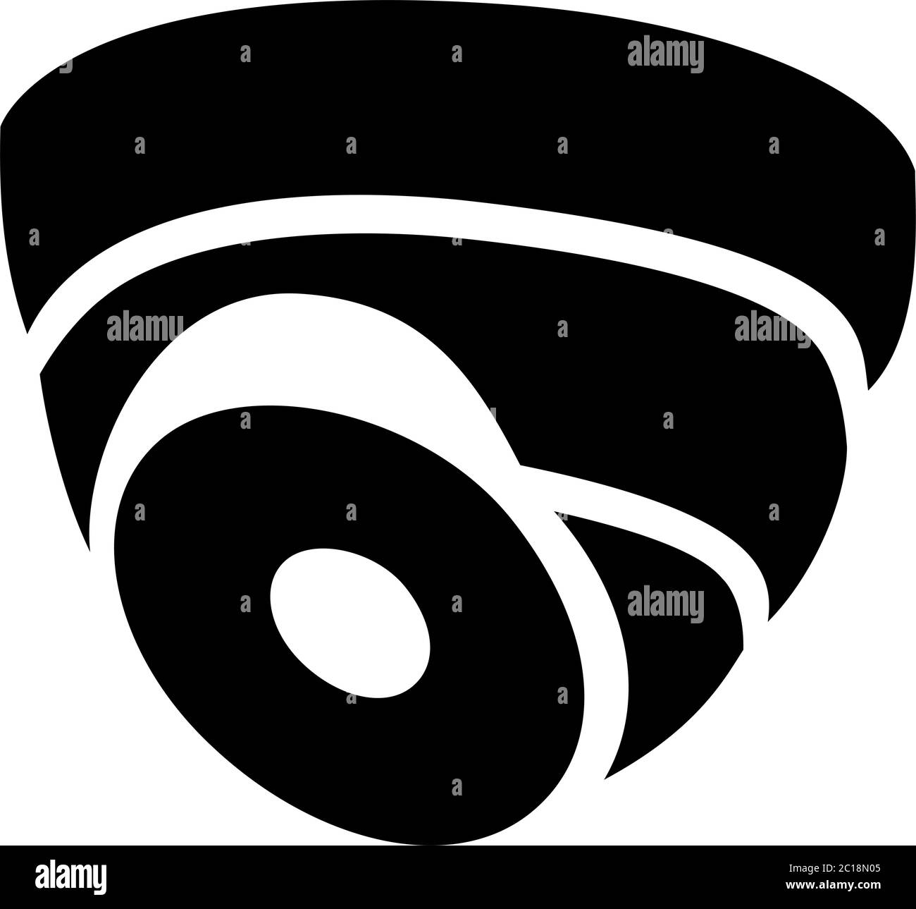 Security Camera Dome Icon In Flat Style Vector For Apps, UI, sites