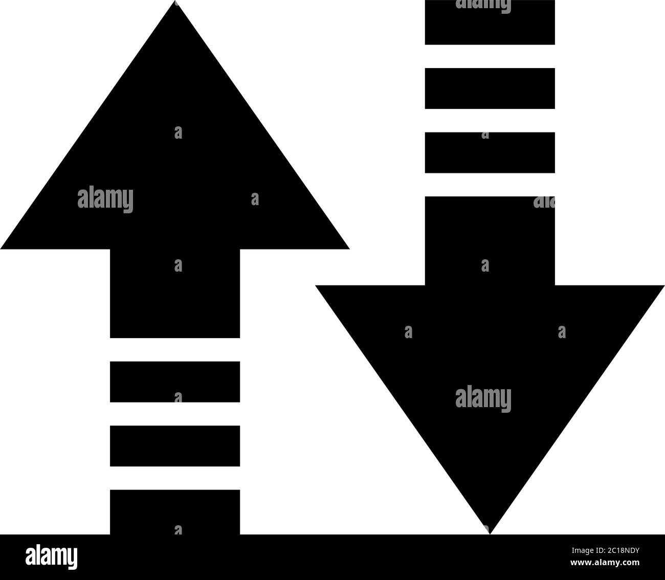 Up-Down Arrow Icon In Flat Style Vector For Apps, UI, Websites. Black ...