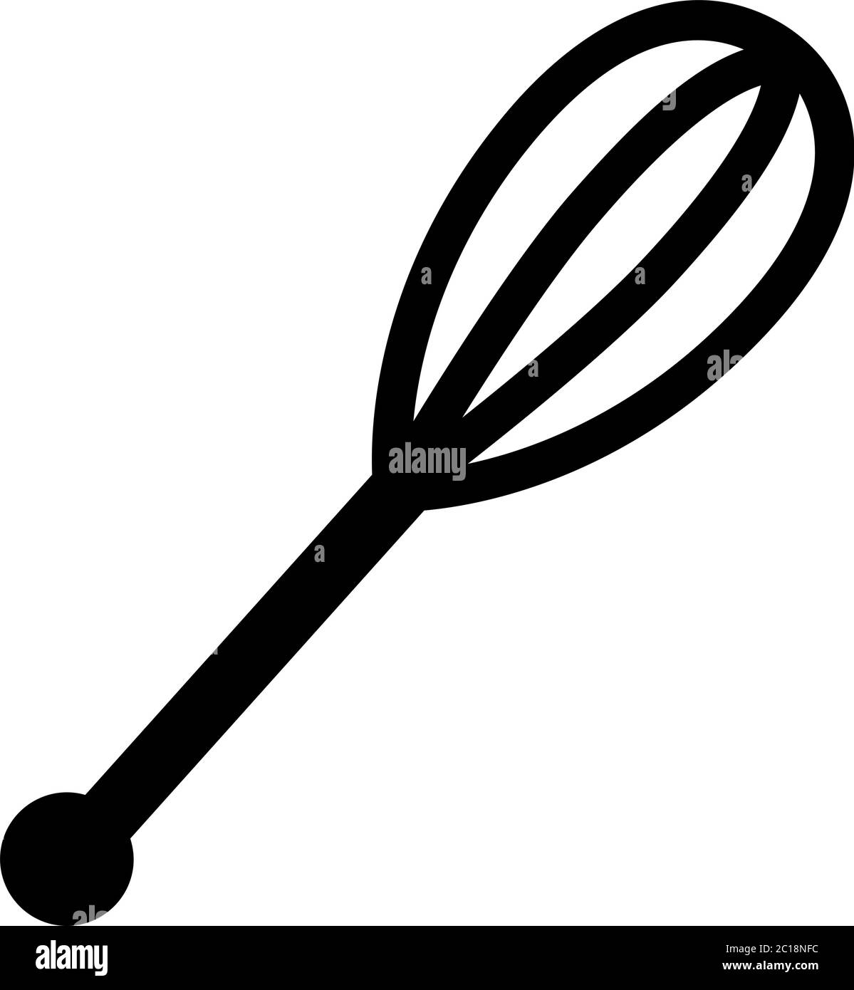 Whisk Icon In Flat Style Vector For Apps, UI, Websites. Black Icon ...