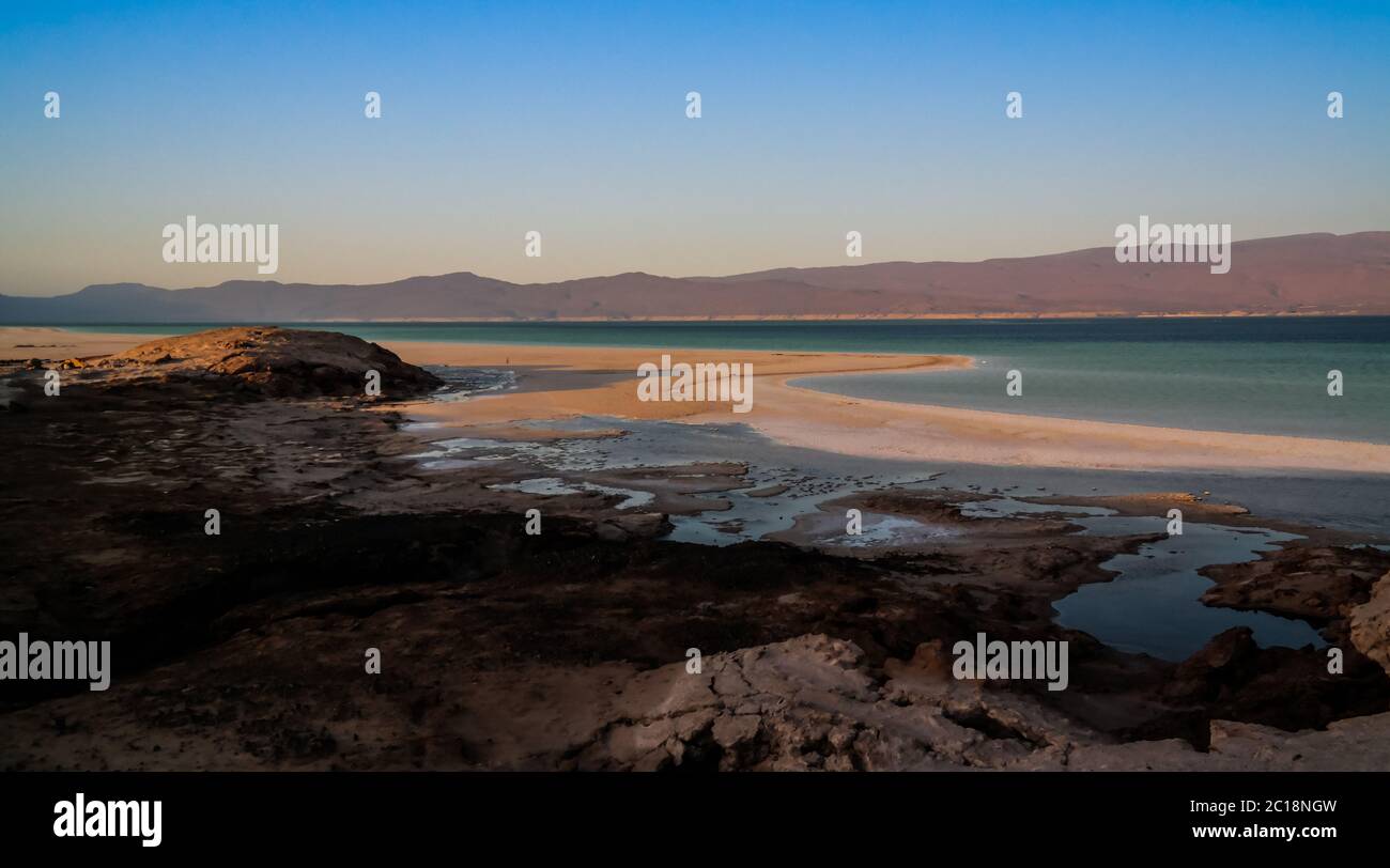 Panorama of Crater salt lake Assal Djibouti Stock Photo - Alamy