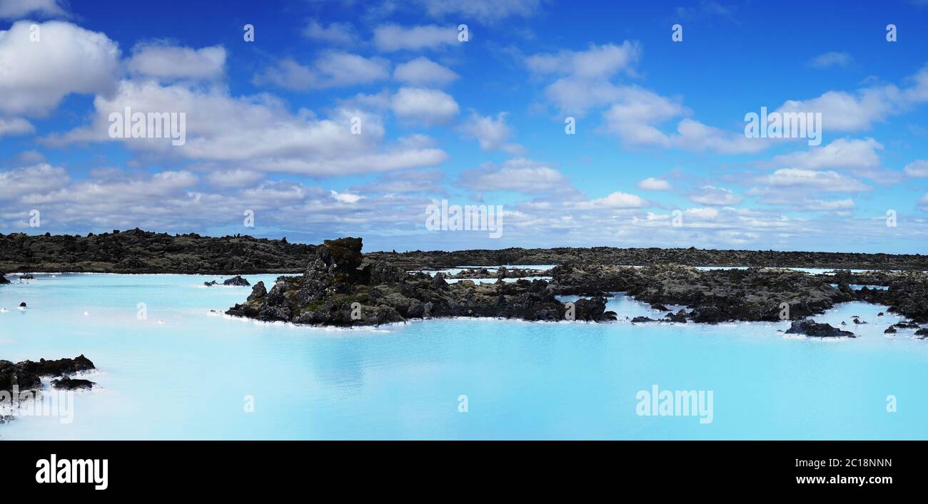 Blue lagoon Thermal spring Stock Photo