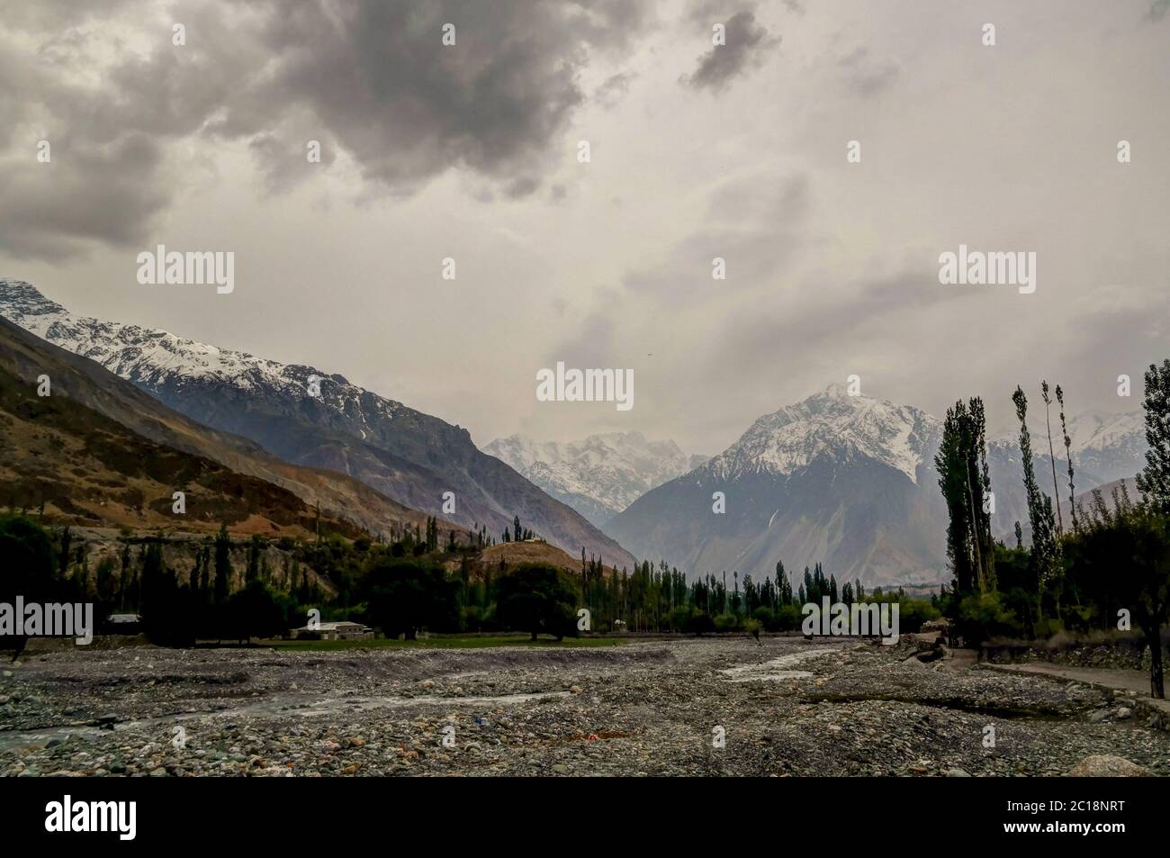 Gilgit River near Shandur pass, Pakistan Stock Photo