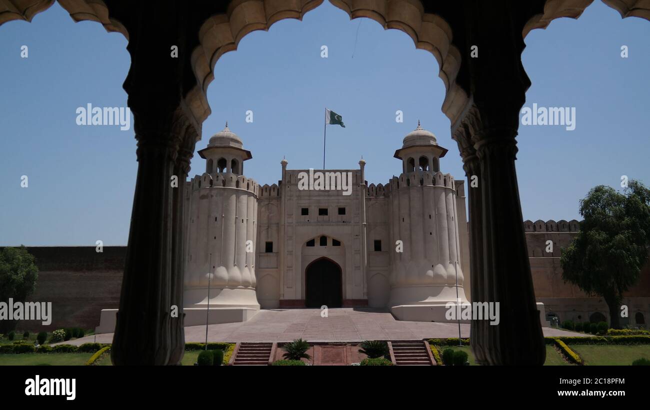 Alamgiri Gate of Lahore fort, Punjab, Pakistan Stock Photo