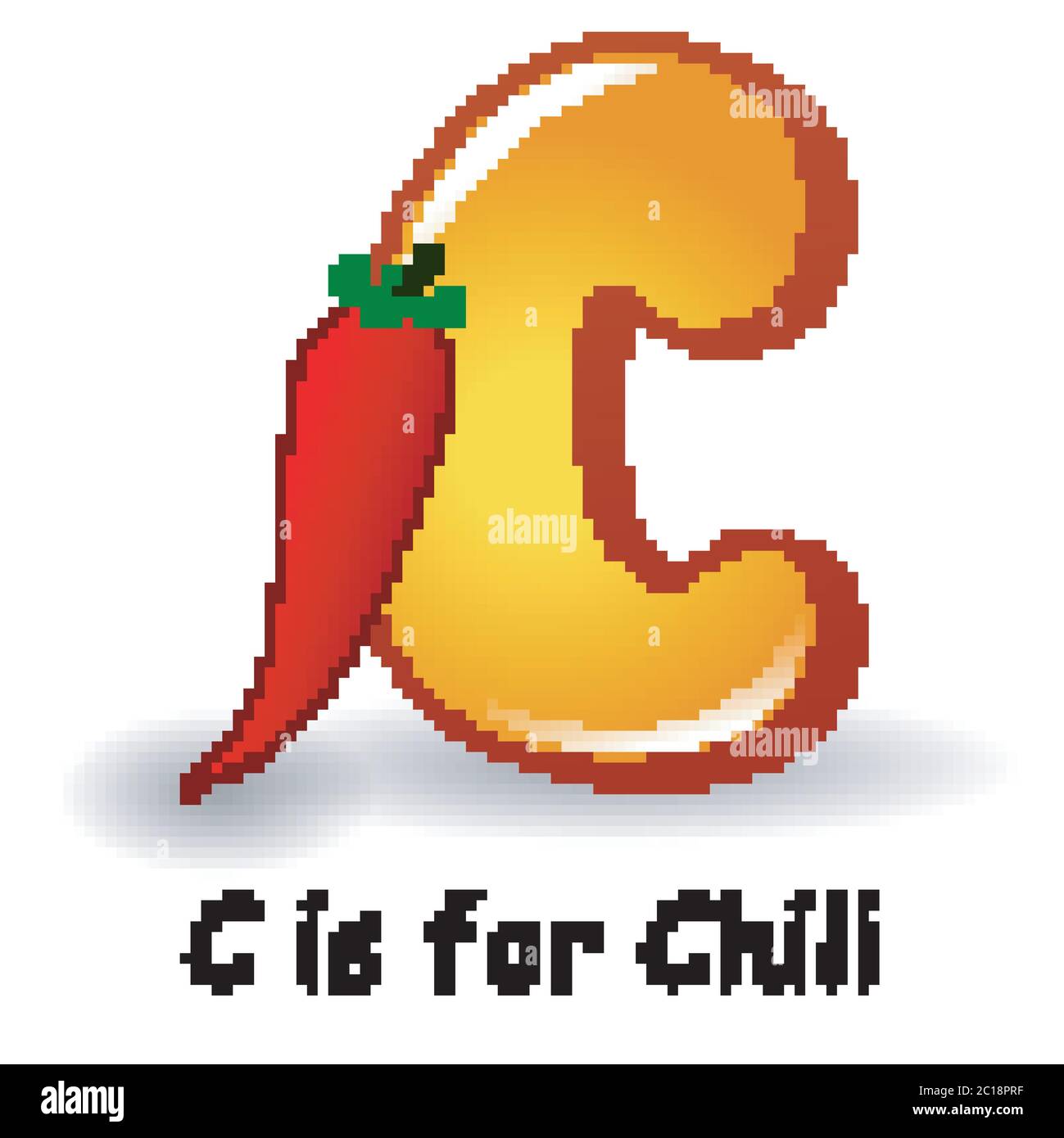 Vegetables alphabet, C is for Chili Stock Vector Image & Art - Alamy