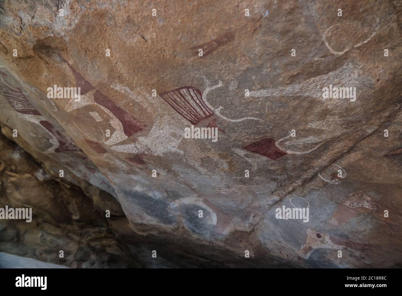 Cave paintings and petroglyphs Laas Geel near Hargeisa Somalia Stock Photo