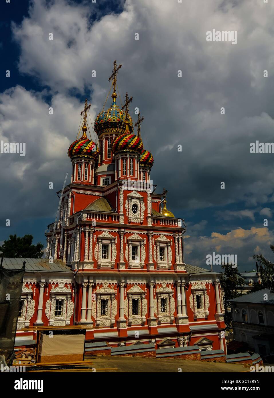 Exterior view to Cathedral of Holy Blessed Virgin Mary, Nizhny Novgorod, Russia Stock Photo