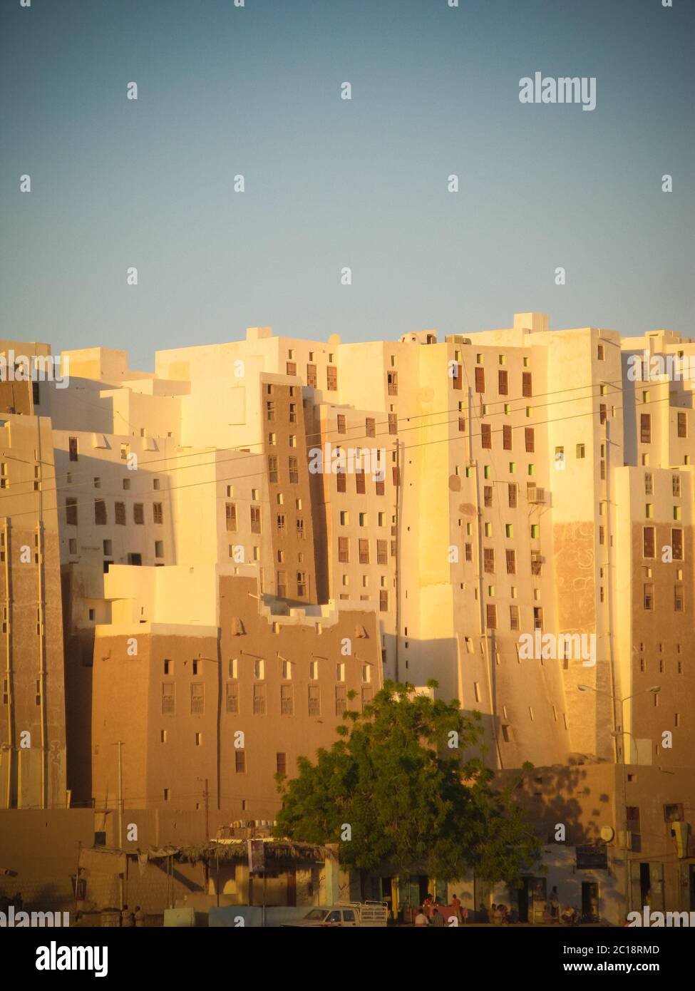 Panorama of Shibam mud skyscrapers, Hadramout, Yemen Stock Photo