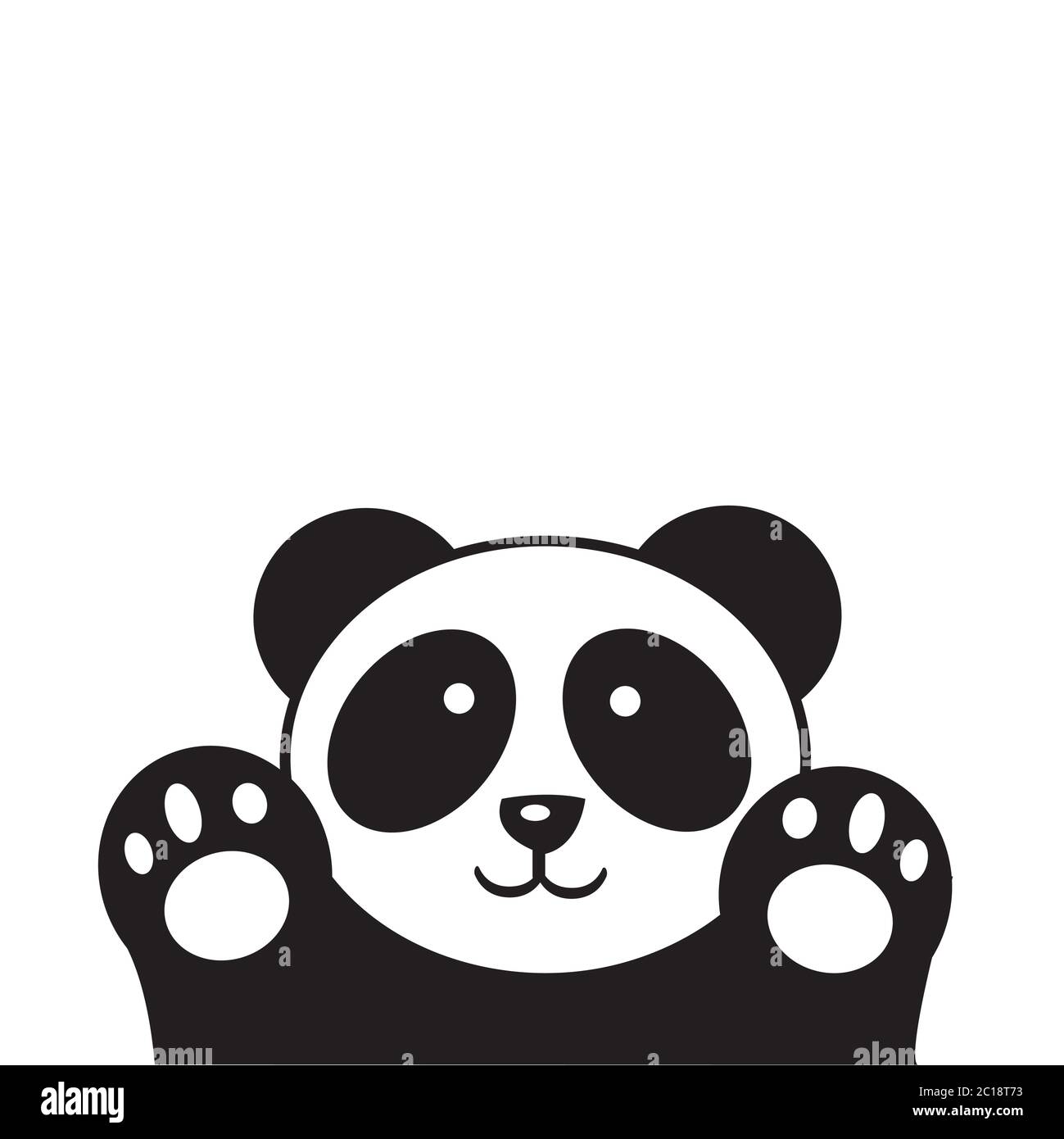 Baby Panda Black And White Stock Photos Images Alamy