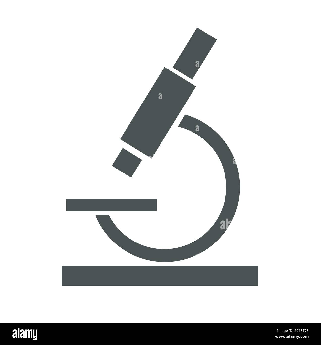 Black microscope icon on a white background Stock Vector