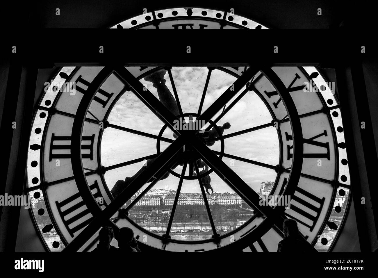 inside view of the clock of Orsay museum in Paris Stock Photo