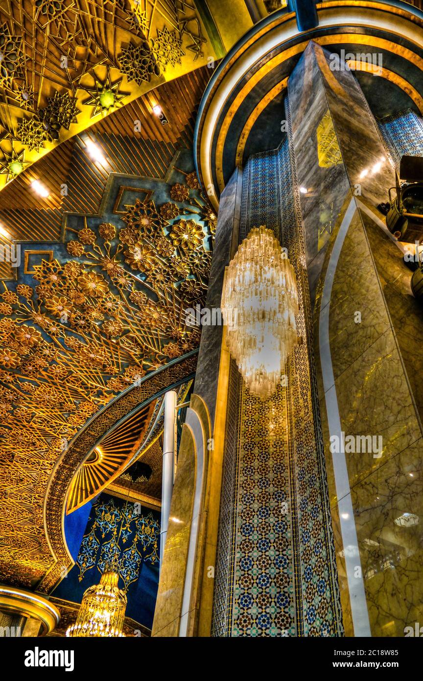 Kuwait Grand Mosque interior, Kuwait-city, Kuwait Stock Photo