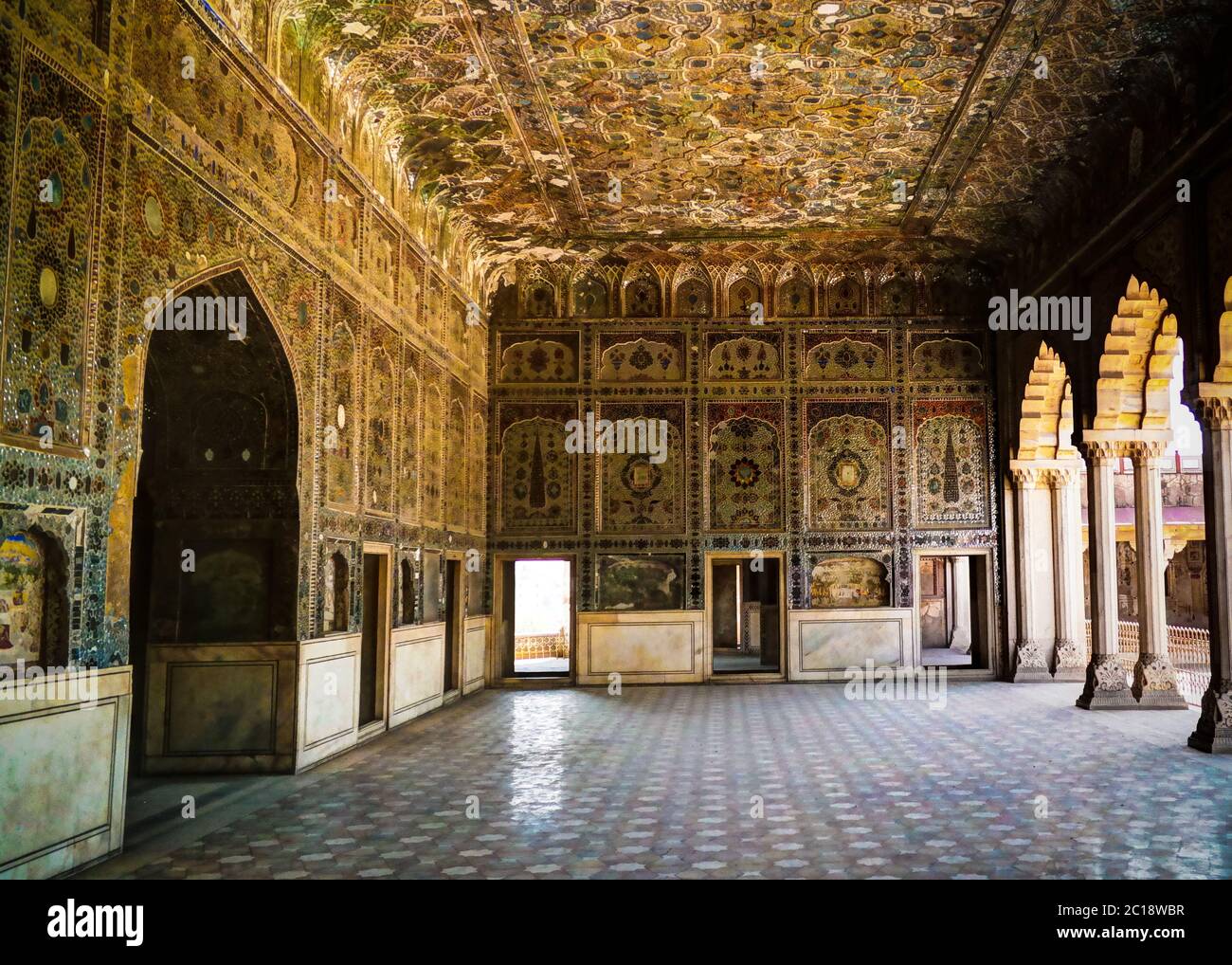 Sheesh Mahal Palace in Lahore fort, Pakistan Stock Photo