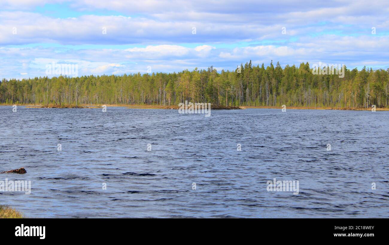 Easternmost point on Finnish continent, Hattuvaara, Ilomantsi, Finland. Stock Photo