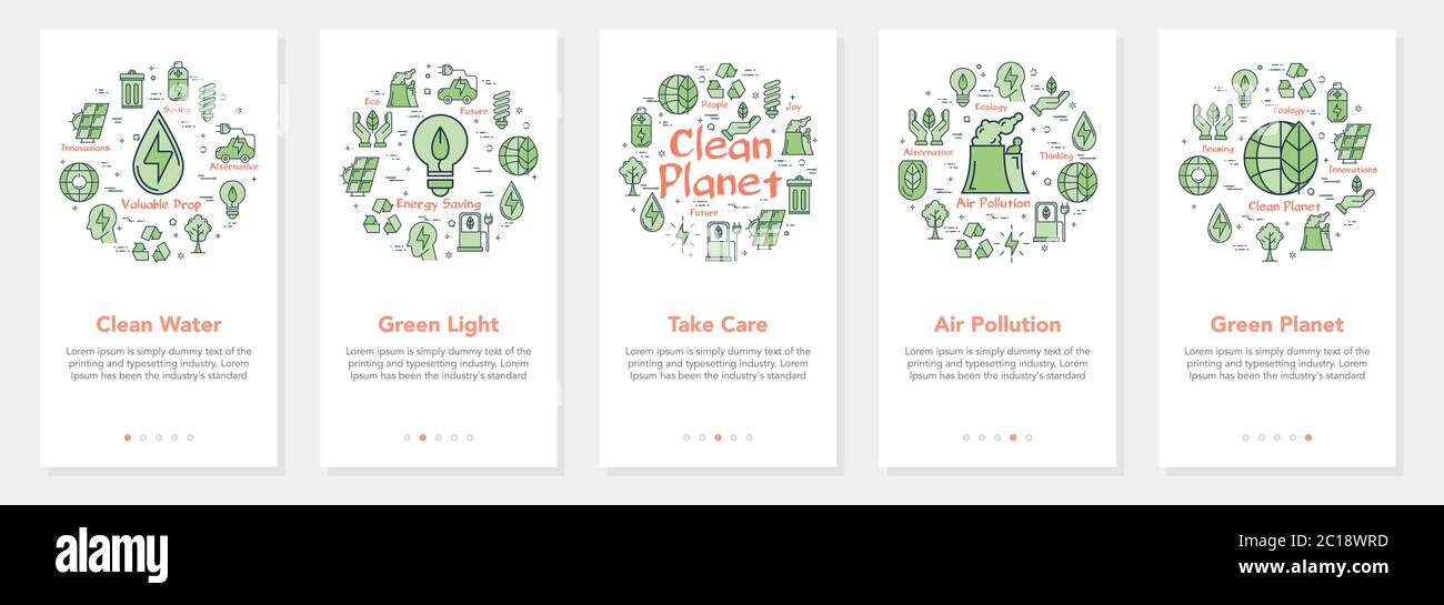 Vertical banners ecology and alternative energy sources - 01 Stock Vector