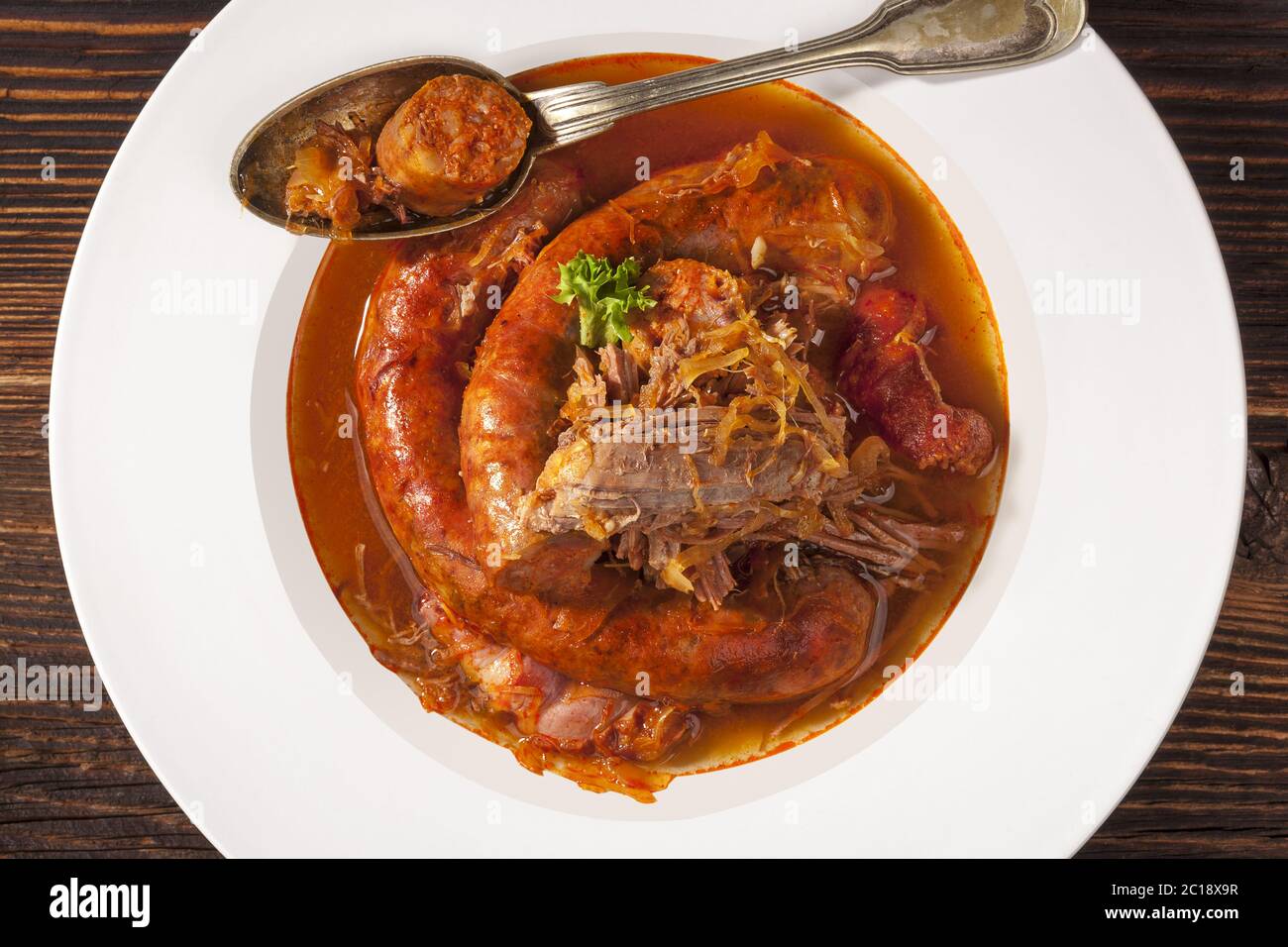 Traditional european cabbage soup. Kapustnica Stock Photo Alamy