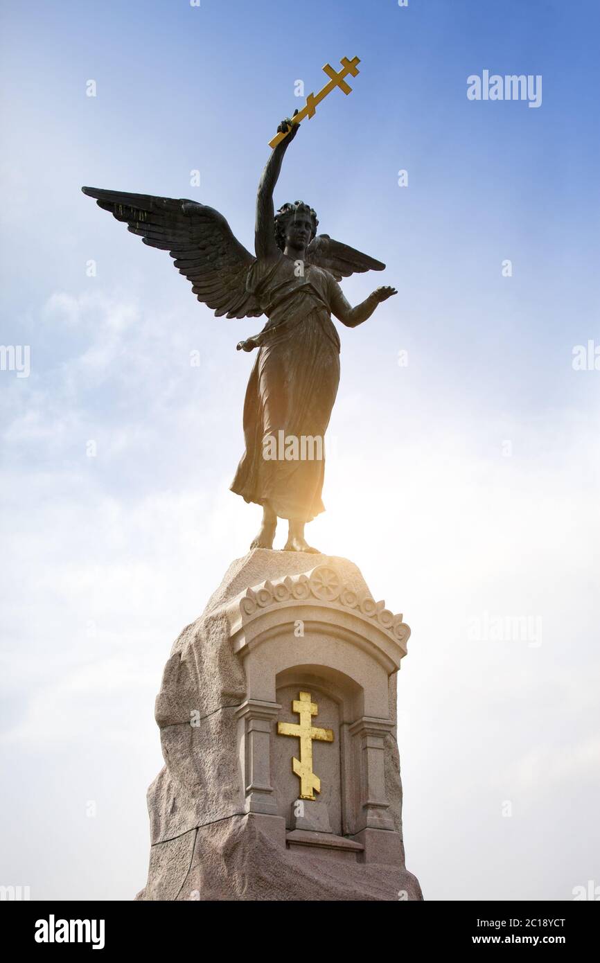 Monument Russalka (Mermaid) erected on 1902 in Kadriorg park in Tallinn, Estonia Stock Photo