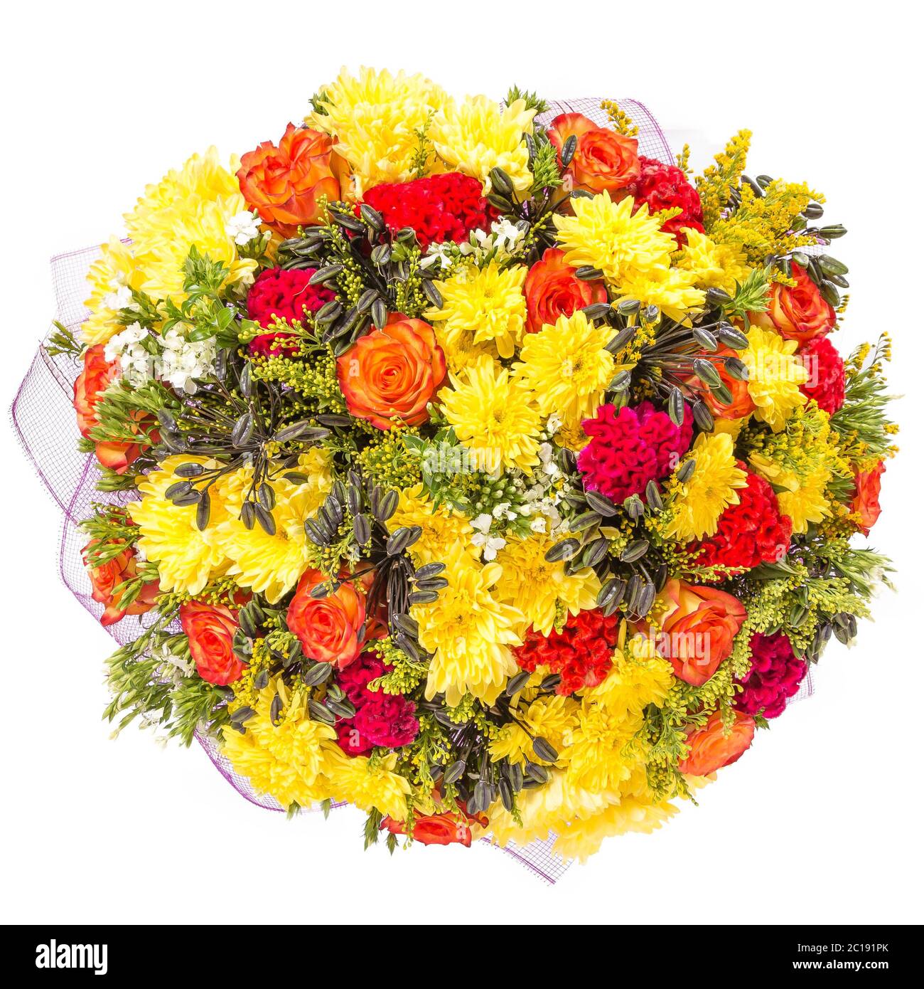 Bouquet of flowers isolated on white background Stock Photo - Alamy