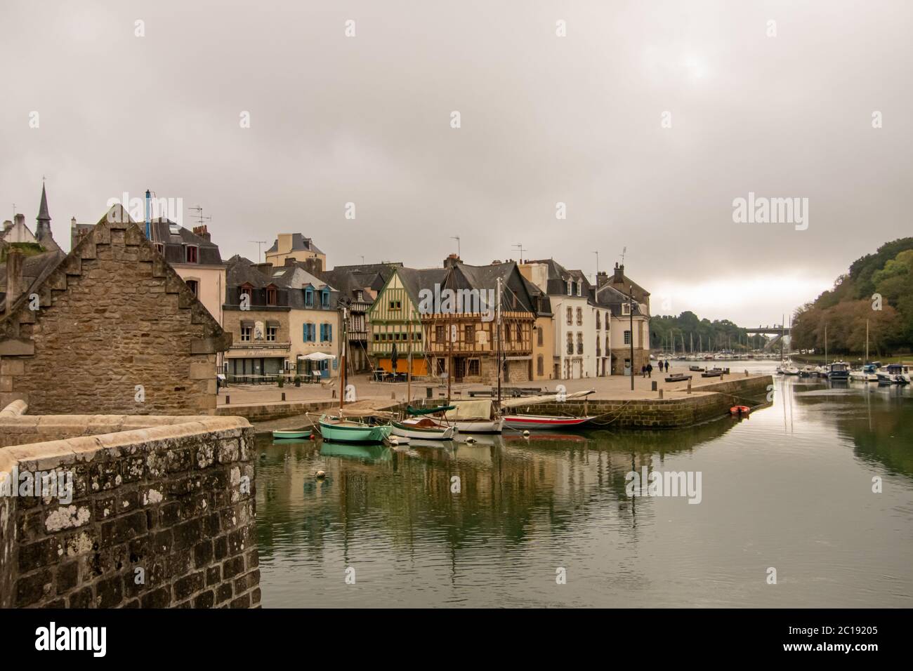 Saint-Goustan, port along the Auray river in the commune of Auray, department of Morbihan in Brittany .France. Stock Photo