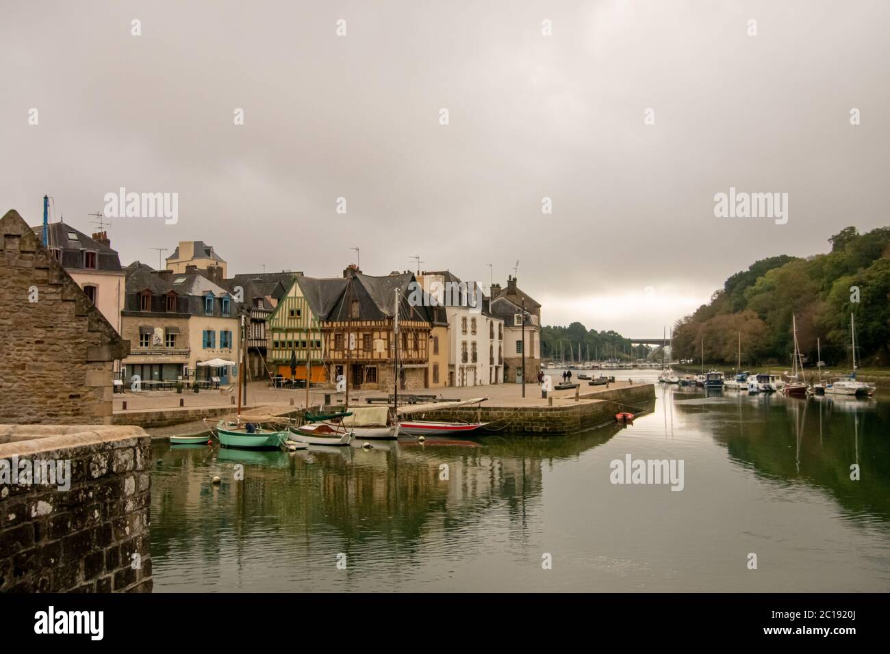 Saint-Goustan, port along the Auray river in the commune of Auray, department of Morbihan in Brittany .France. Stock Photo