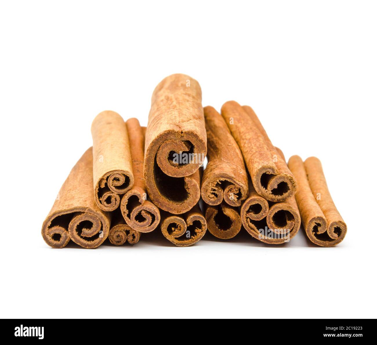 Cinnamon sticks  isolated on white background Stock Photo