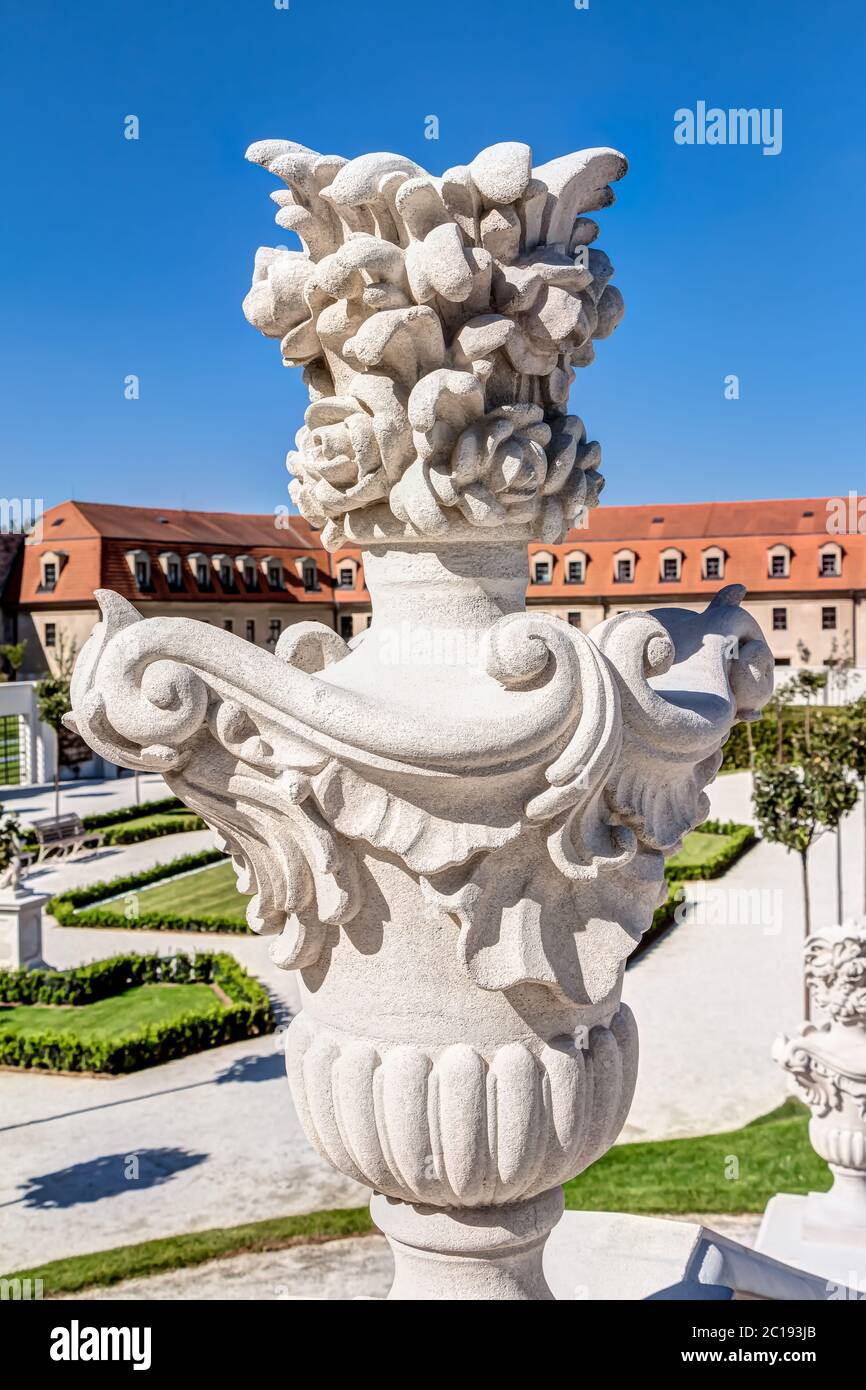 Sculpture in the courtyard of the Bratislava castle in Slovakia Stock Photo