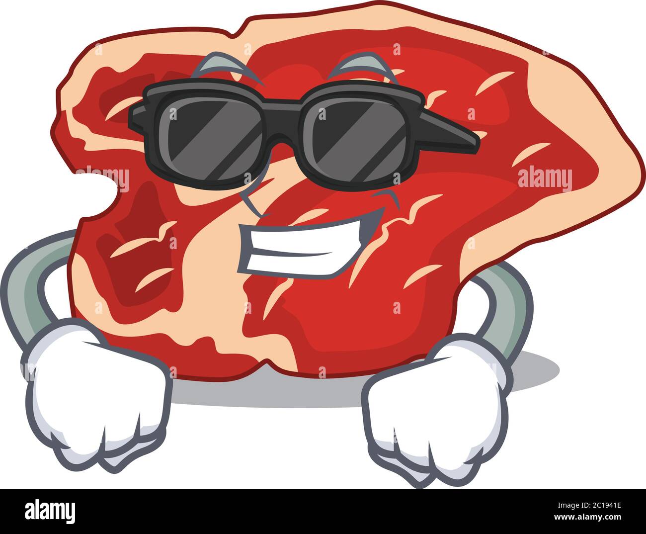 Fabulous Tbone cartoon character wearing classy black glasses Stock