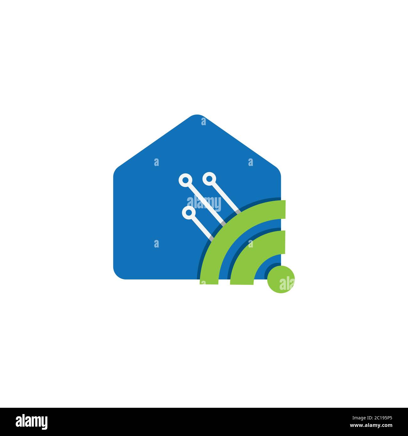 Modern smart house technology logo vector design template illustration ...