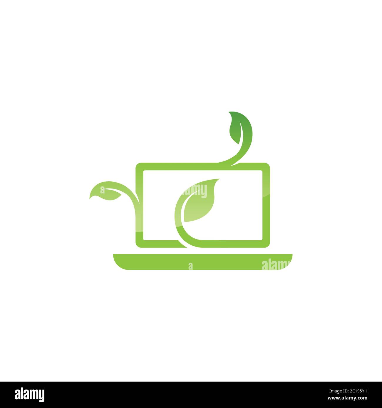 Green Technology logo designs concept, leaf technology logo design, Nature Technology Logo. Stock Vector