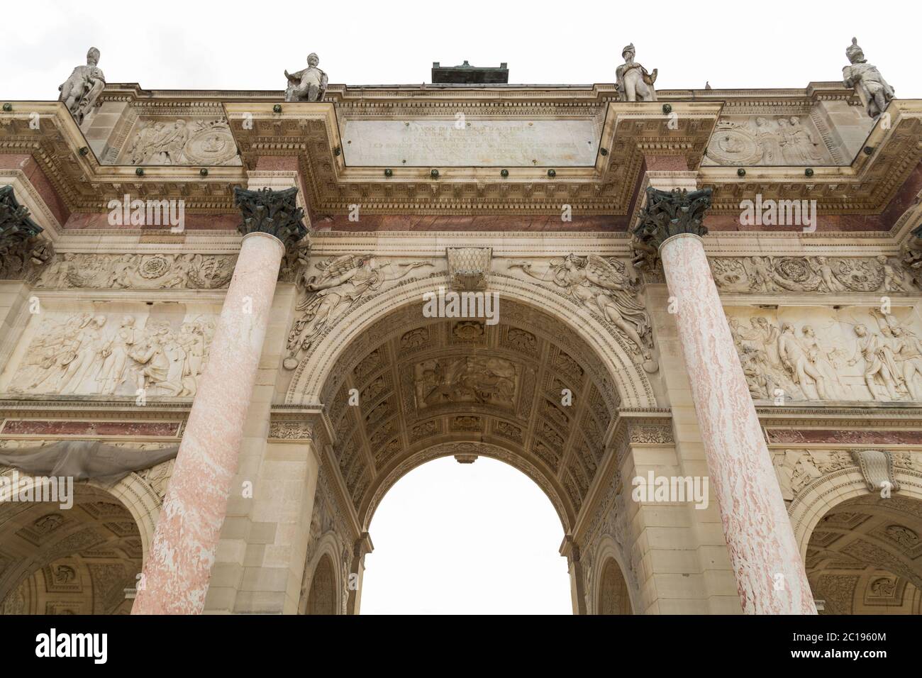 Detail of Arc de Triomphe Paris Stock Photo