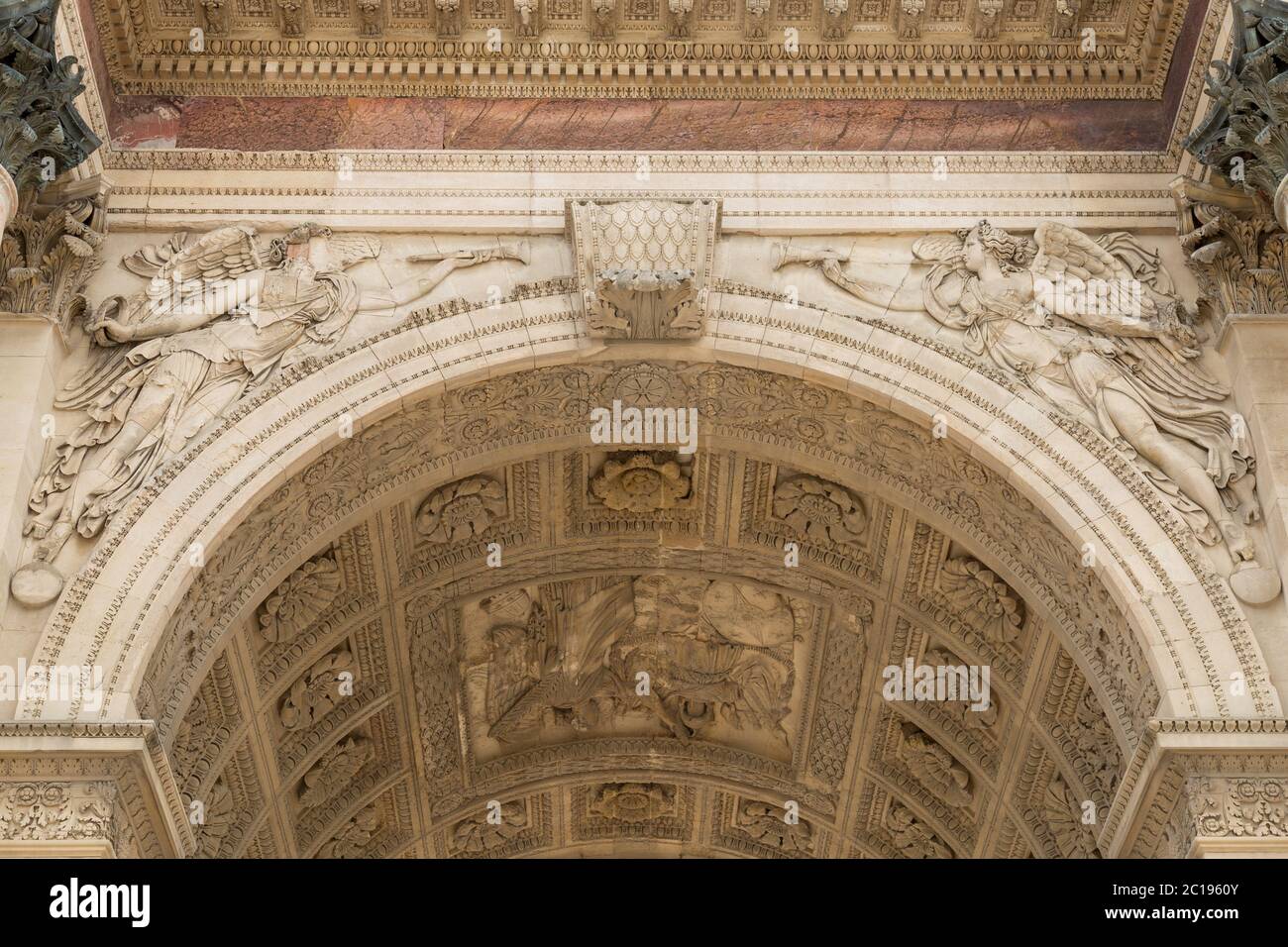 Detail of Arc de Triomphe Paris Stock Photo