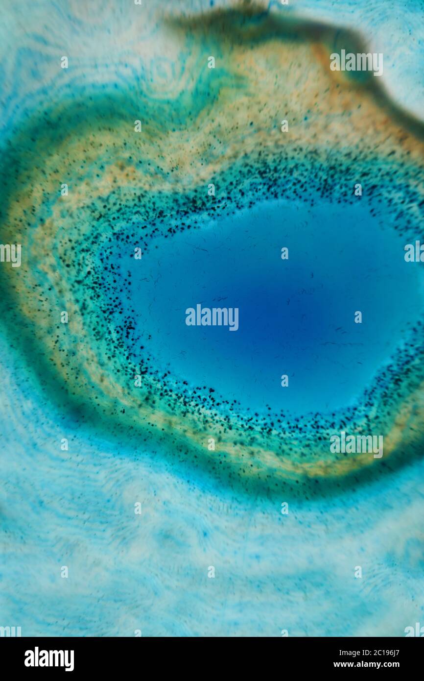 Agate stone bright blue macro background.Natural texture of blue stone