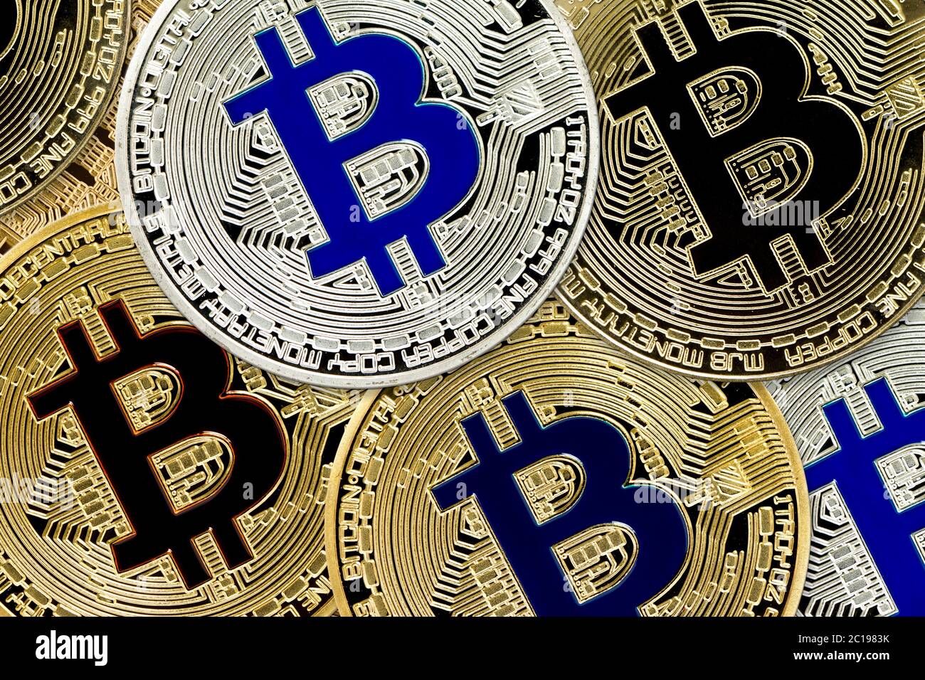 Bitcoin Cryptocurrency concept of virtual currency background (virtual  coins Stock Photo - Alamy