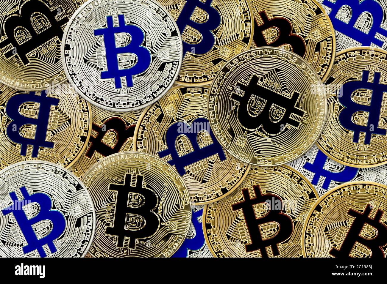 Bitcoin Cryptocurrency concept of virtual currency background (virtual  coins Stock Photo - Alamy