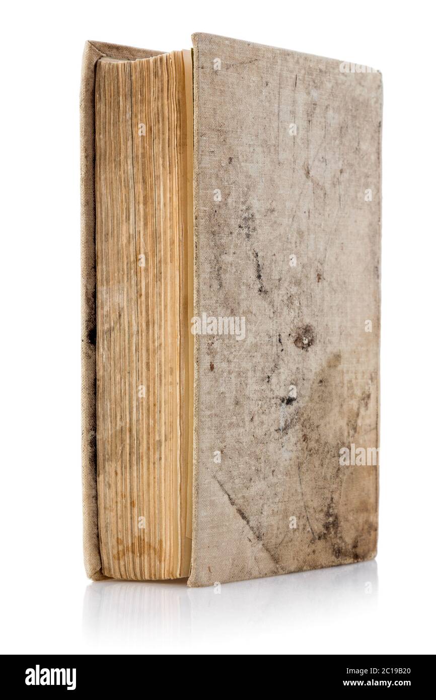 Old book on white background Stock Photo - Alamy