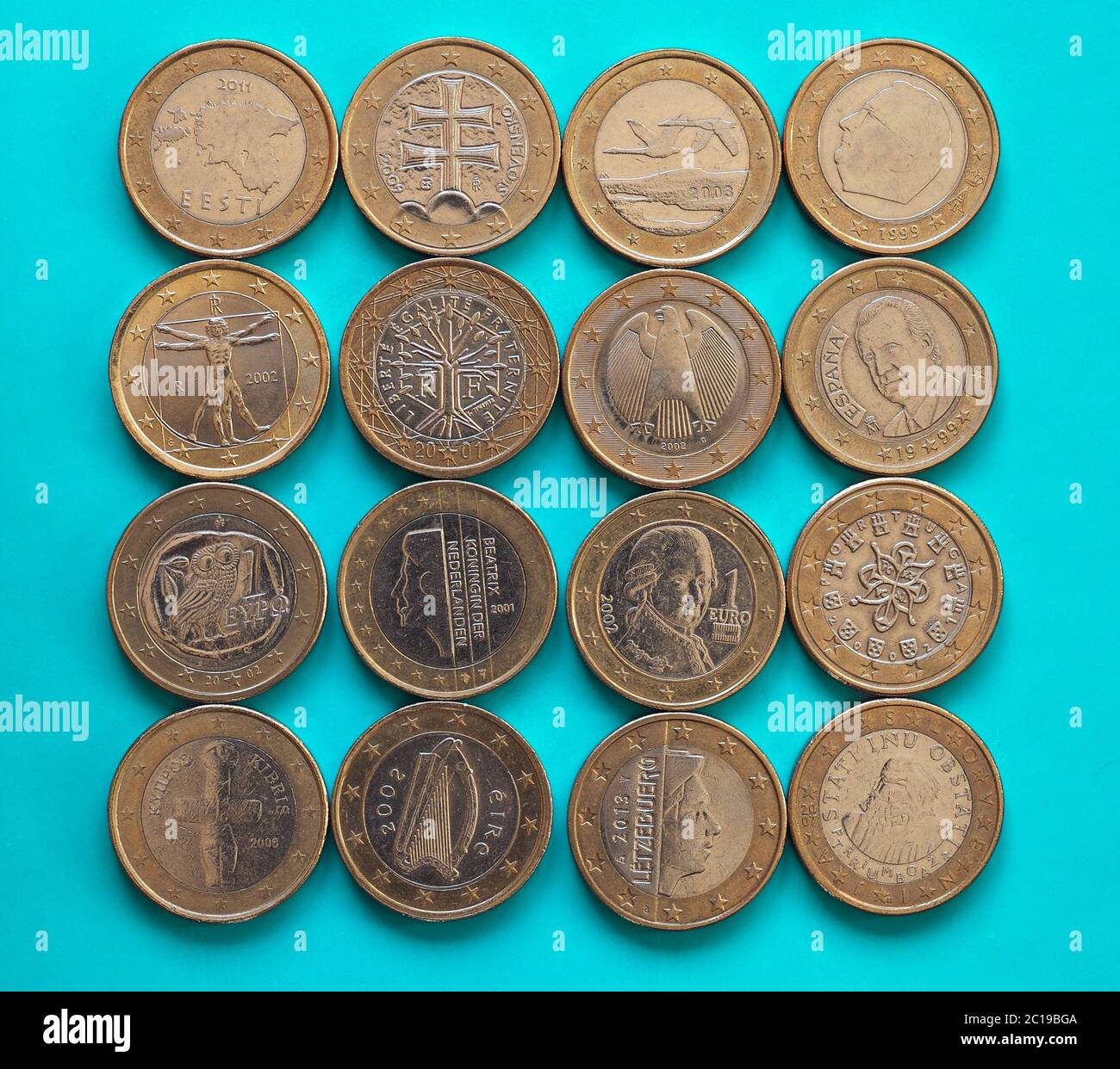1 euro coin hi-res stock photography and images - Alamy