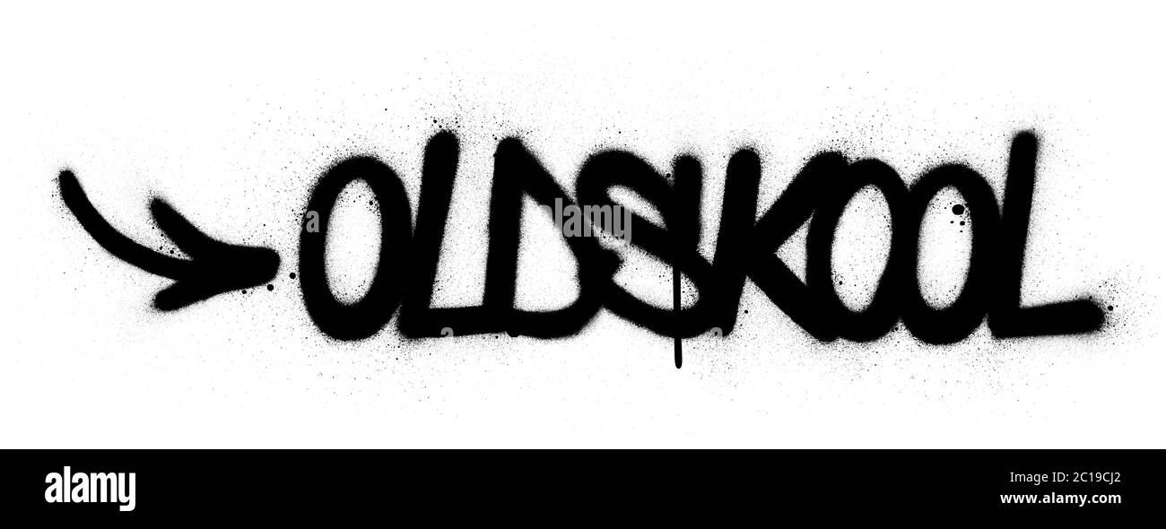 graffiti oldskool text sprayed in black over white Stock Vector Image & Art  - Alamy